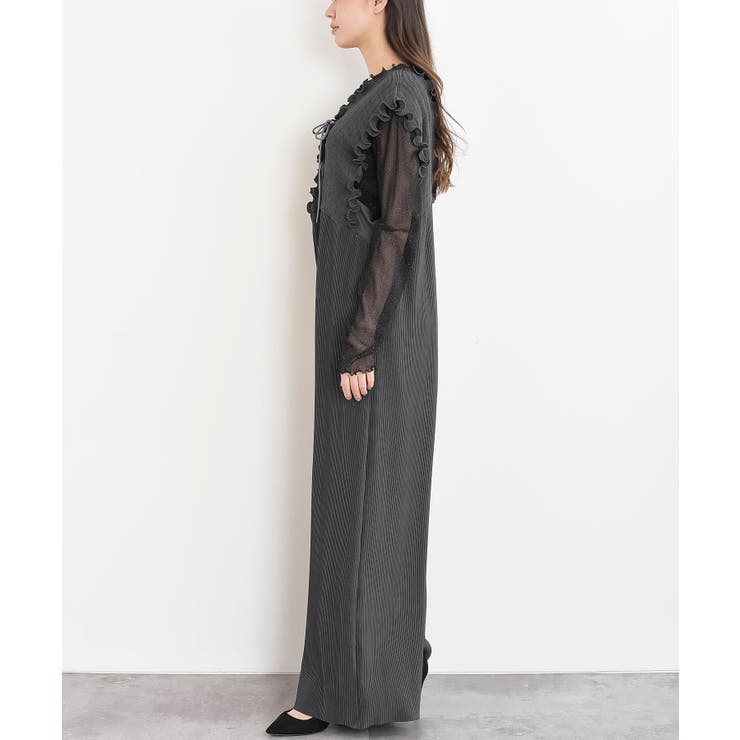 レースアッププリーツオールインワン | rps | 詳細画像19 