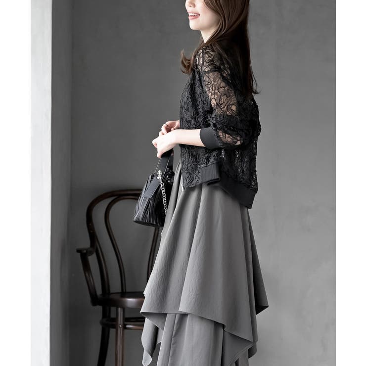 コード刺繍シアーブルゾン | rps | 詳細画像3 