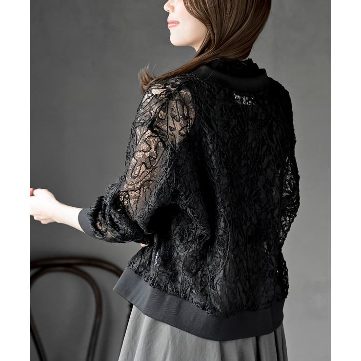 コード刺繍シアーブルゾン | rps | 詳細画像8 