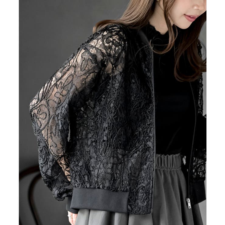 コード刺繍シアーブルゾン | rps | 詳細画像9 