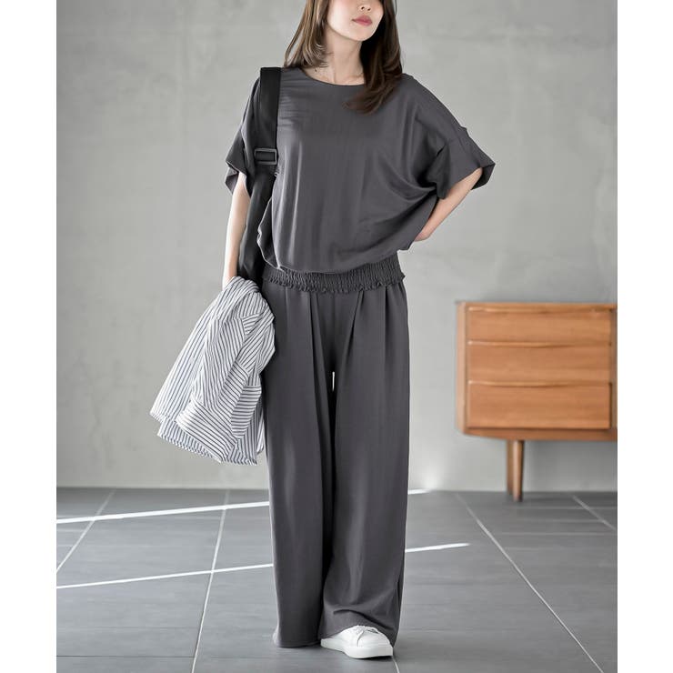 CHACグレー | ドルマンプルオーバー＋ワイドパンツセットアップ | rps