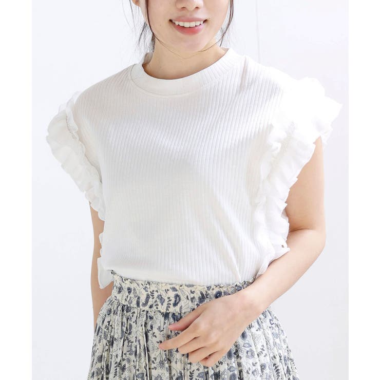 フリルスリーブリブＴシャツ | rps | 詳細画像14 