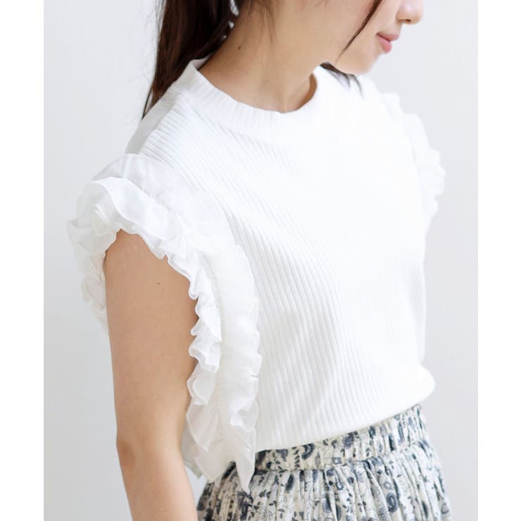 フリルスリーブリブＴシャツ | rps | 詳細画像16 