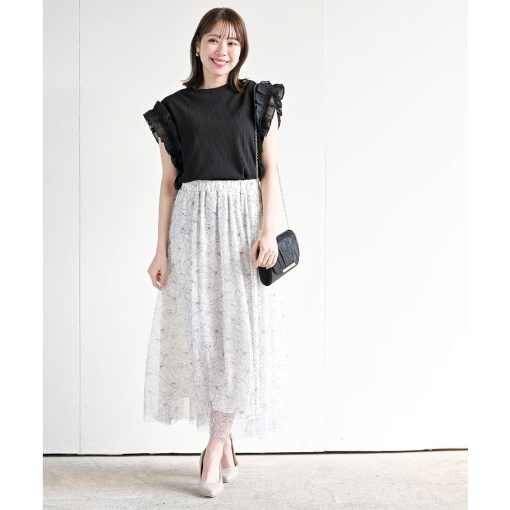 フリルスリーブリブＴシャツ | rps | 詳細画像2 