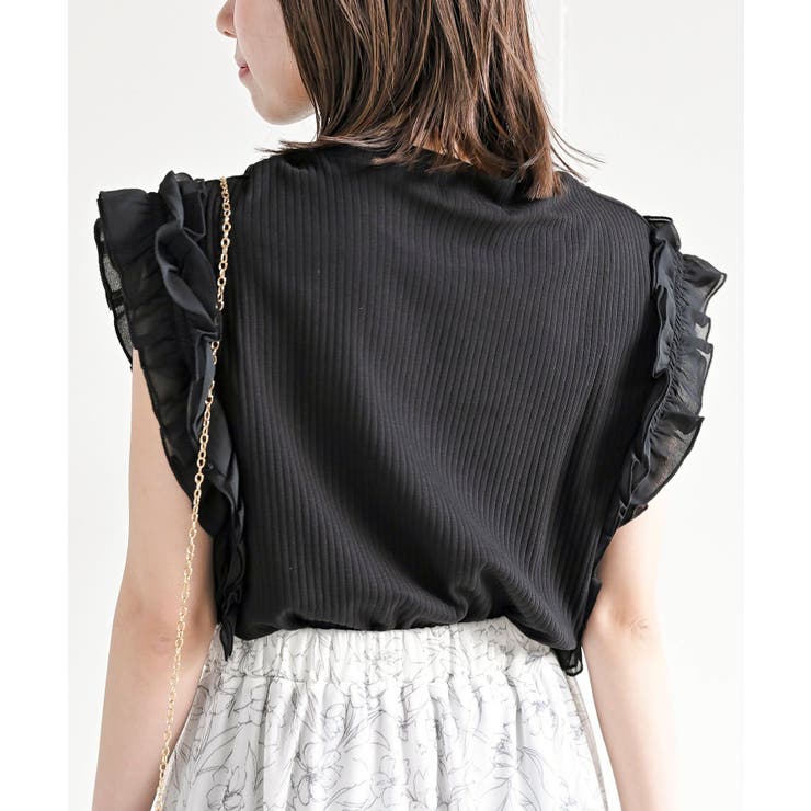 フリルスリーブリブＴシャツ | rps | 詳細画像8 