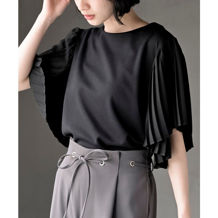 ブラック | プリーツスリーブポンチプルオーバー | rps