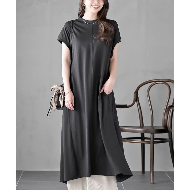 ブラック | センターシームフレアーカットワンピース | rps