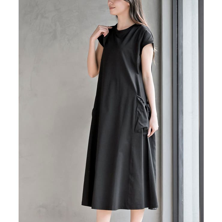 ブラック | ドライタッチドロストアウトポケットワンピース | rps