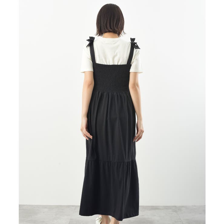 肩リボンスモッキングカットキャミワンピース[品番：RPSW0003699]｜rps