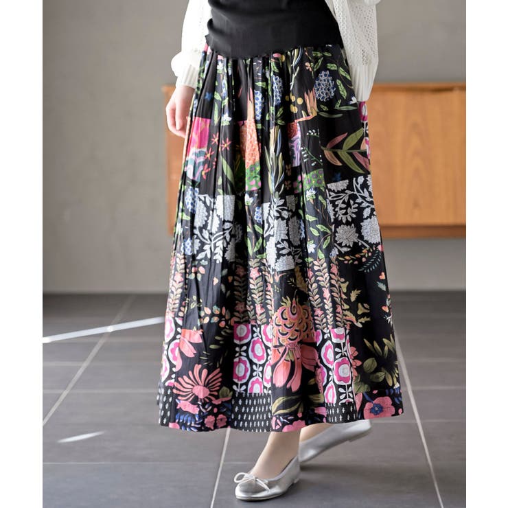 ブラック2 | パッチワークスカート | rps