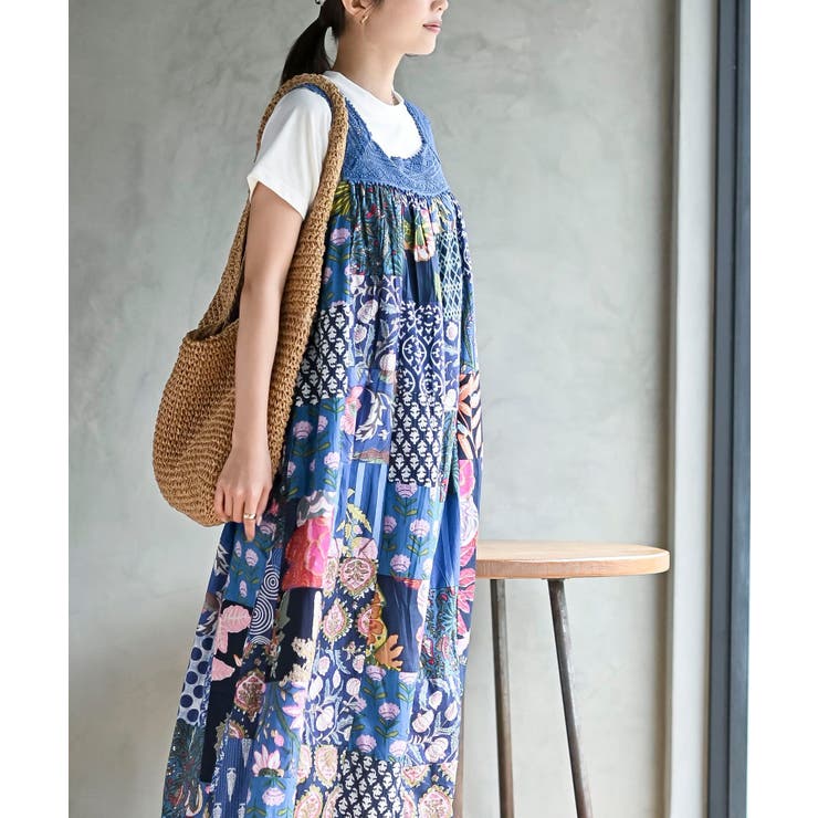 パッチワークワンピース | rps | 詳細画像13 