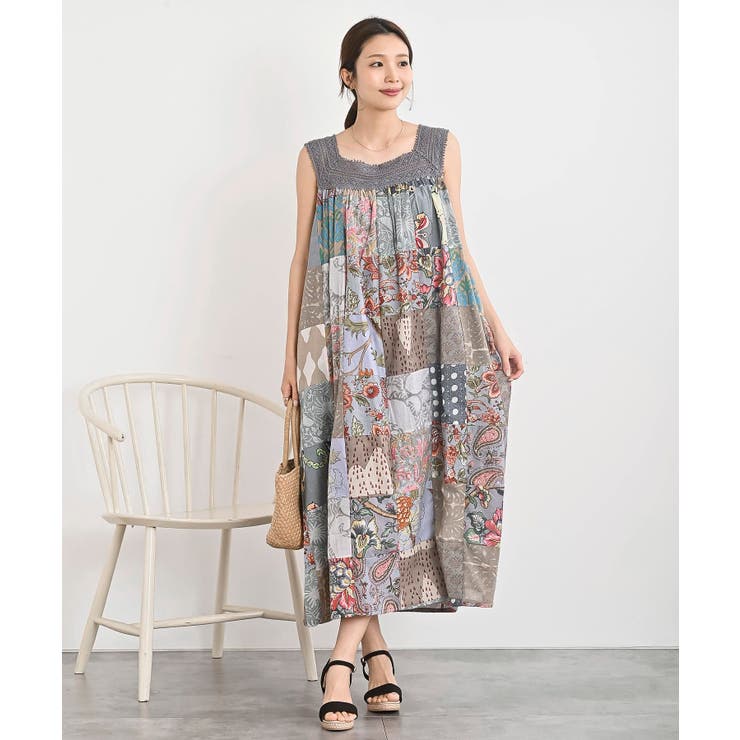 パッチワークワンピース | rps | 詳細画像2 