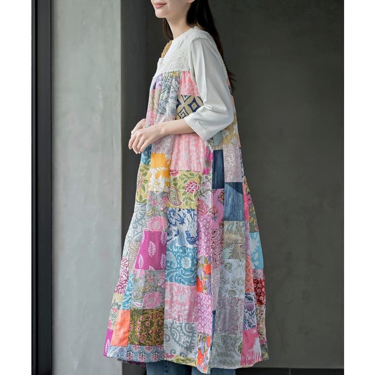 パッチワークワンピース | rps | 詳細画像30 