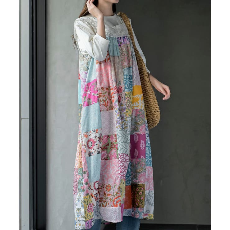 パッチワークワンピース | rps | 詳細画像32 