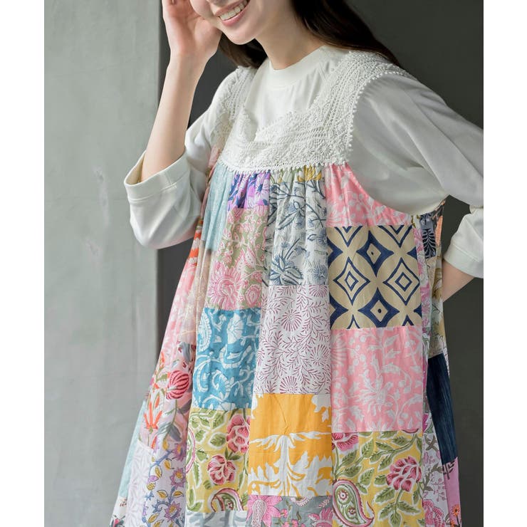 パッチワークワンピース | rps | 詳細画像34 