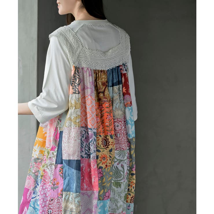 パッチワークワンピース | rps | 詳細画像35 