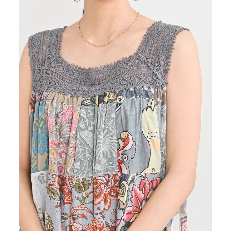 パッチワークワンピース | rps | 詳細画像6 