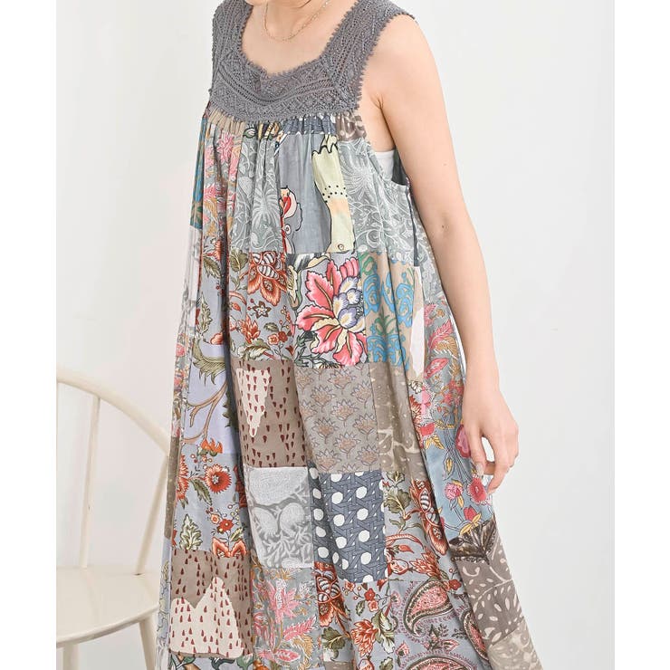 パッチワークワンピース | rps | 詳細画像8 