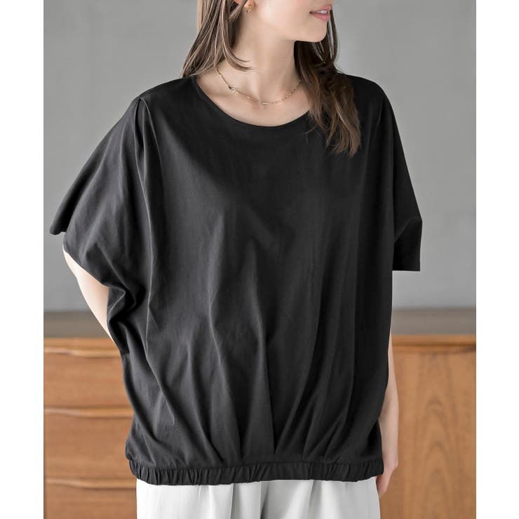 ブラック | 裾タックワイドＴ | rps