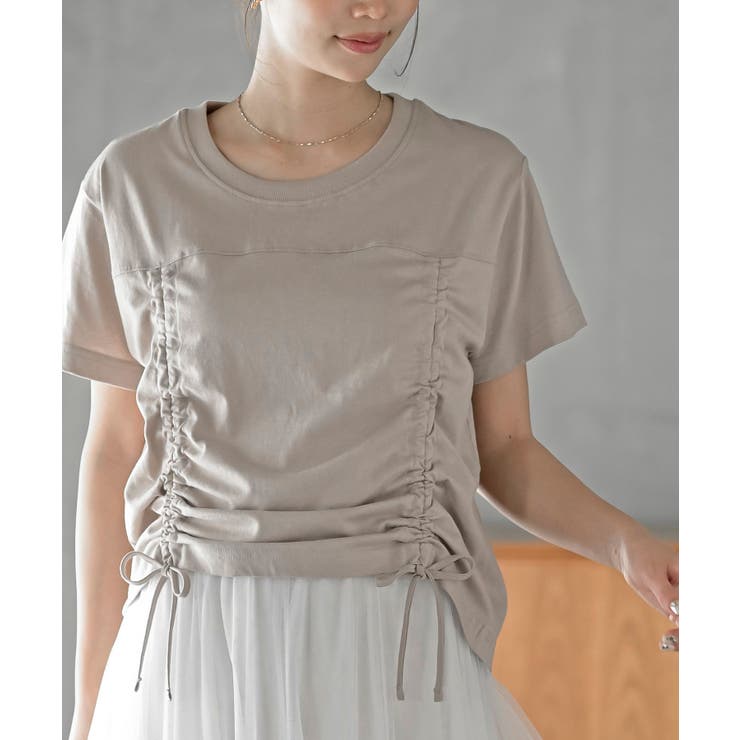 グレージュ | ドロスト半袖Ｔ | rps