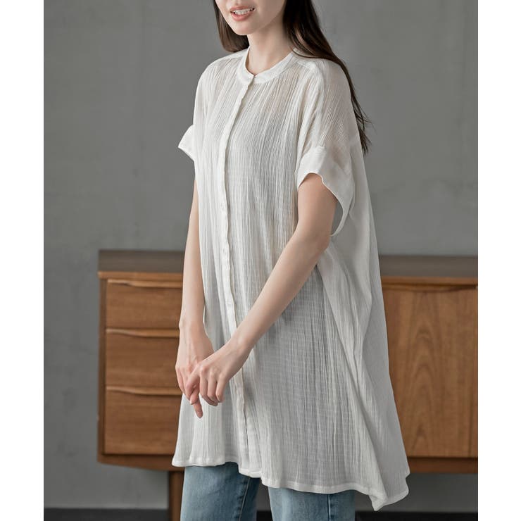 オフホワイト | 楊柳ブラウスチュニック | rps