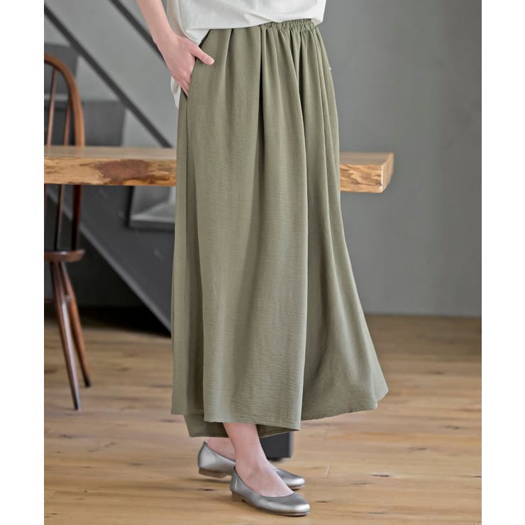 ライトカーキ | ワイドガウチョパンツ | rps