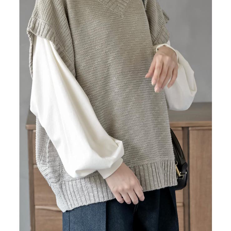 スラブニットベスト | rps | 詳細画像25 