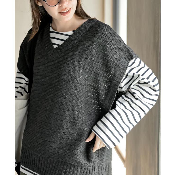 スラブニットベスト | rps | 詳細画像7 