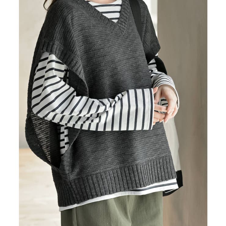 スラブニットベスト | rps | 詳細画像9 