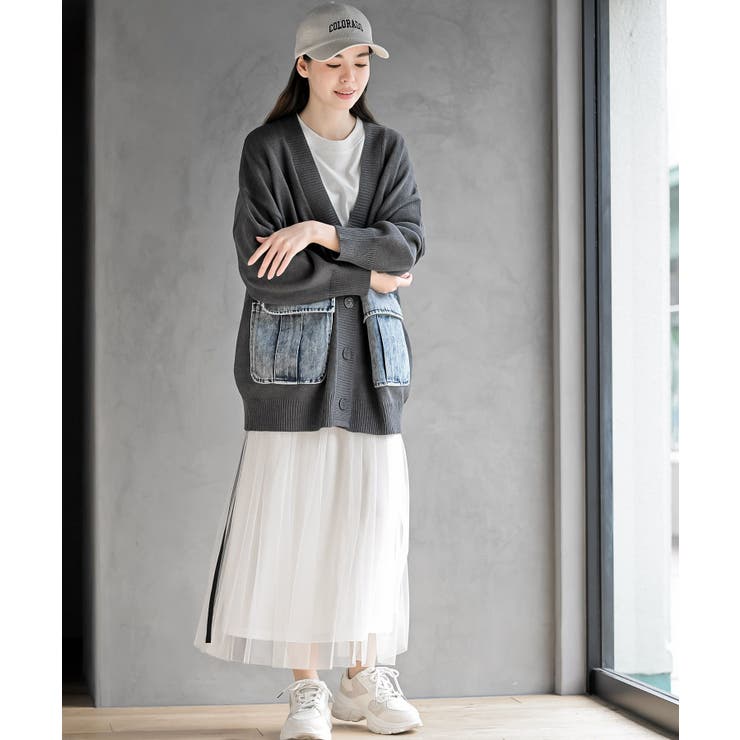 デニムポケットＶネックニットカーディガン | rps | 詳細画像10 