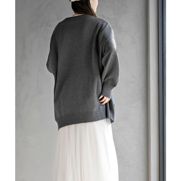 デニムポケットＶネックニットカーディガン | rps | 詳細画像12 