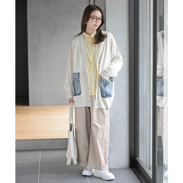 デニムポケットＶネックニットカーディガン | rps | 詳細画像2 