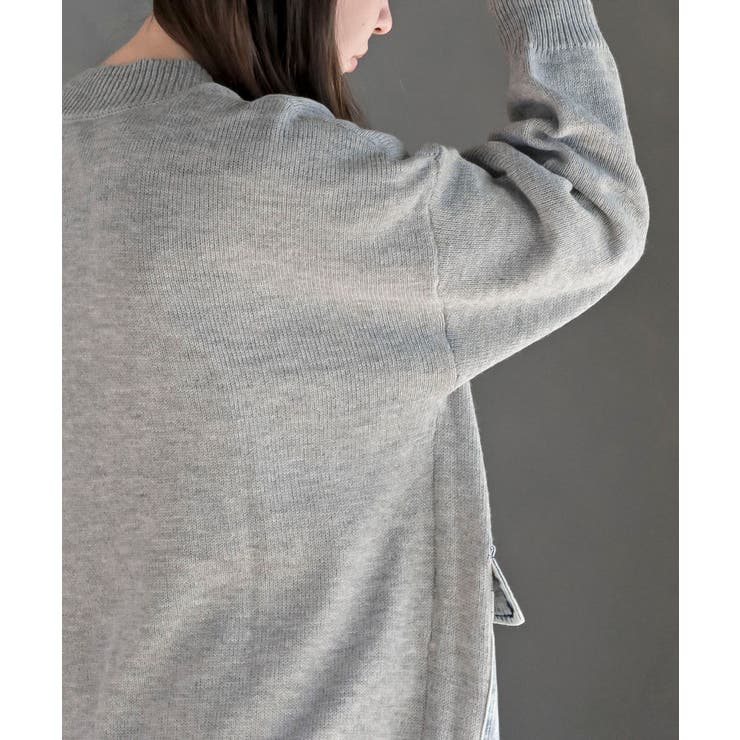 デニムポケットＶネックニットカーディガン | rps | 詳細画像23 