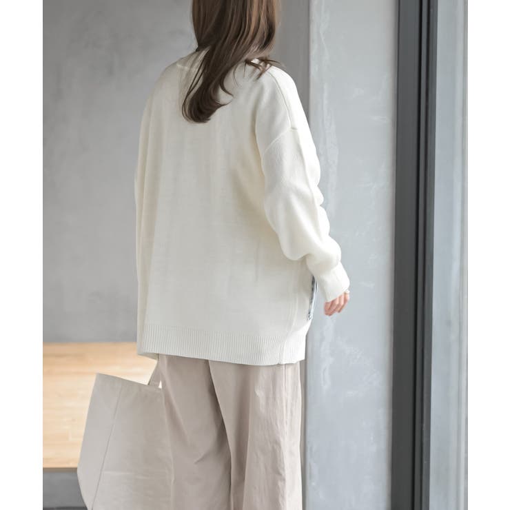 デニムポケットＶネックニットカーディガン | rps | 詳細画像4 