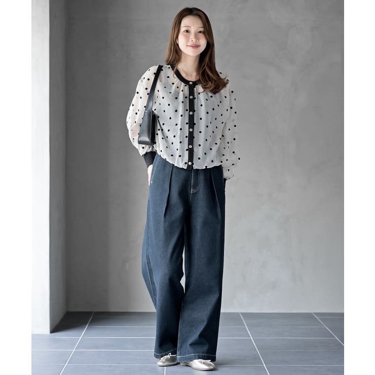 フロッキードットシアーカーディガン | rps | 詳細画像11 