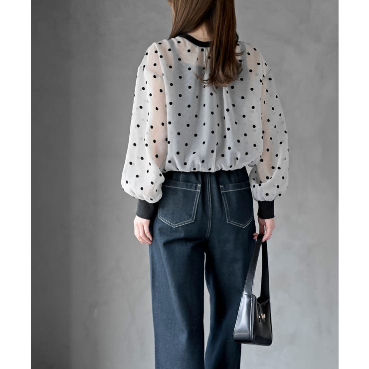 フロッキードットシアーカーディガン | rps | 詳細画像13 