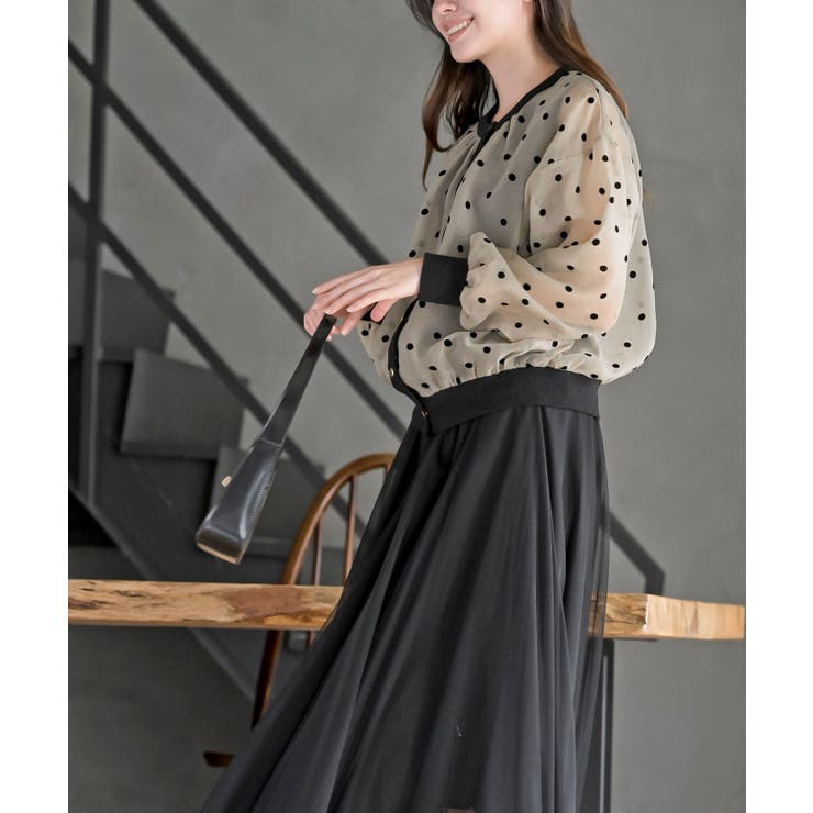 フロッキードットシアーカーディガン | rps | 詳細画像20 