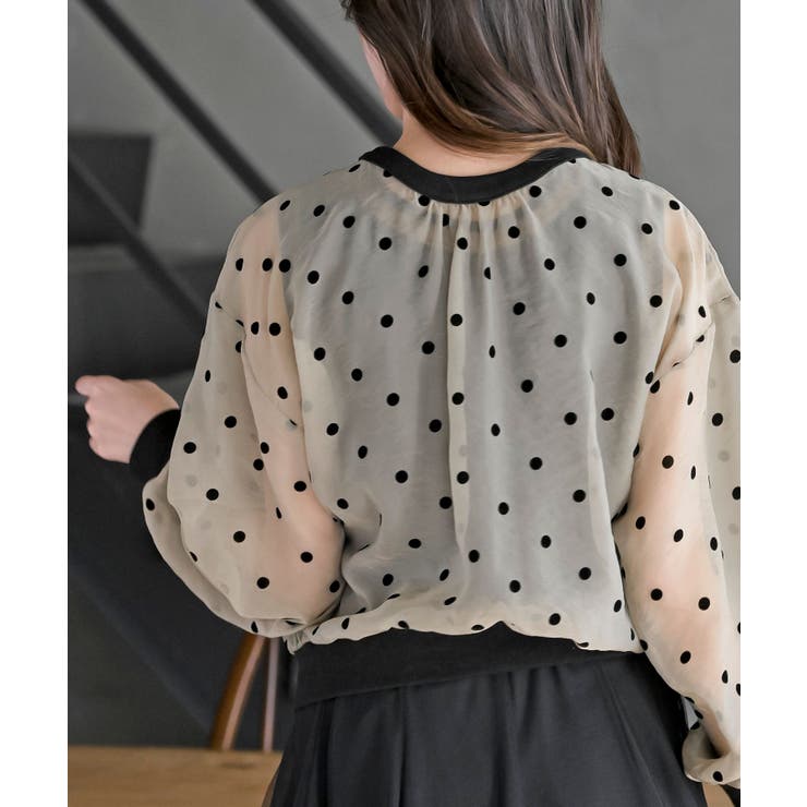 フロッキードットシアーカーディガン | rps | 詳細画像25 