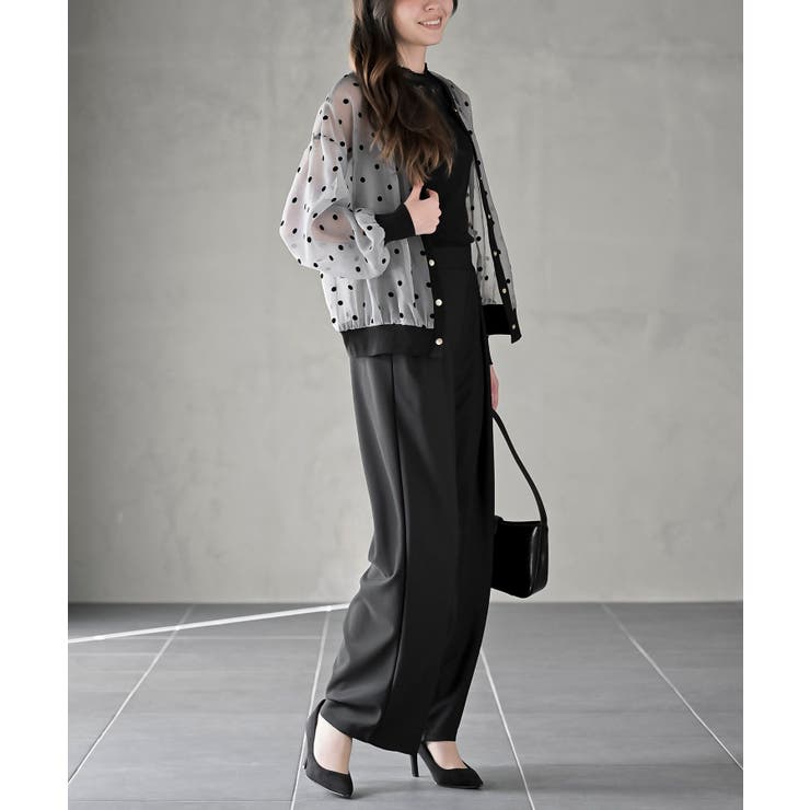 フロッキードットシアーカーディガン | rps | 詳細画像5 