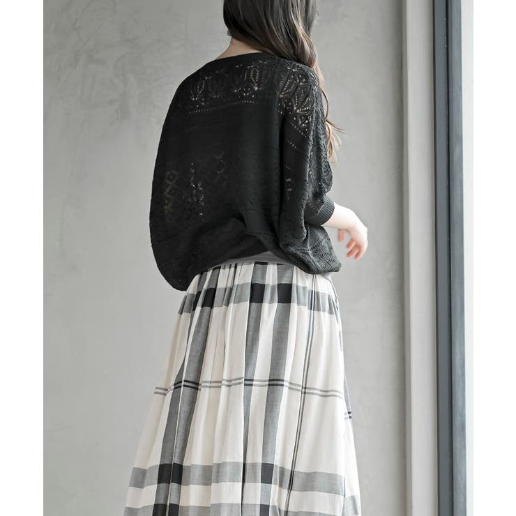 多釦透かしドルマンニットカーディガン | rps | 詳細画像12 