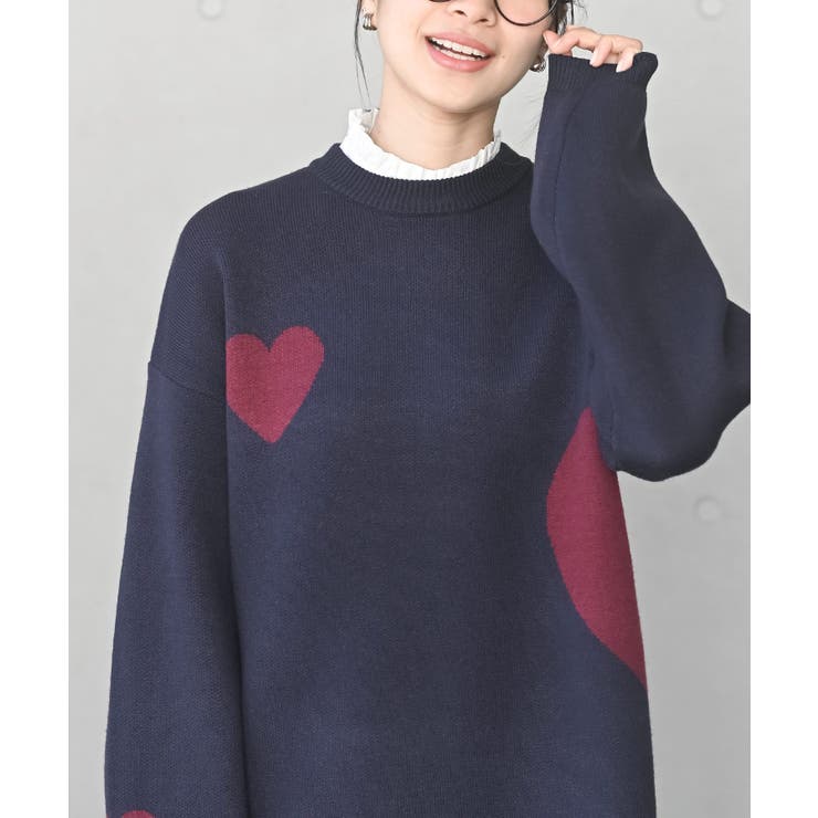 ハートジャガードワイドニットプルオーバー | rps | 詳細画像14 