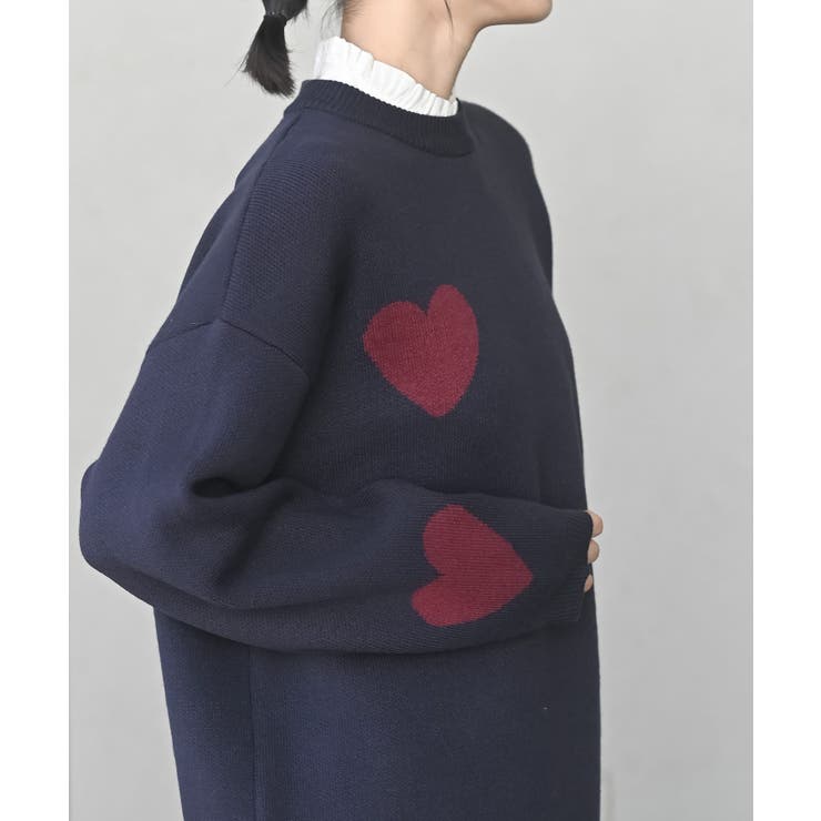 ハートジャガードワイドニットプルオーバー | rps | 詳細画像15 