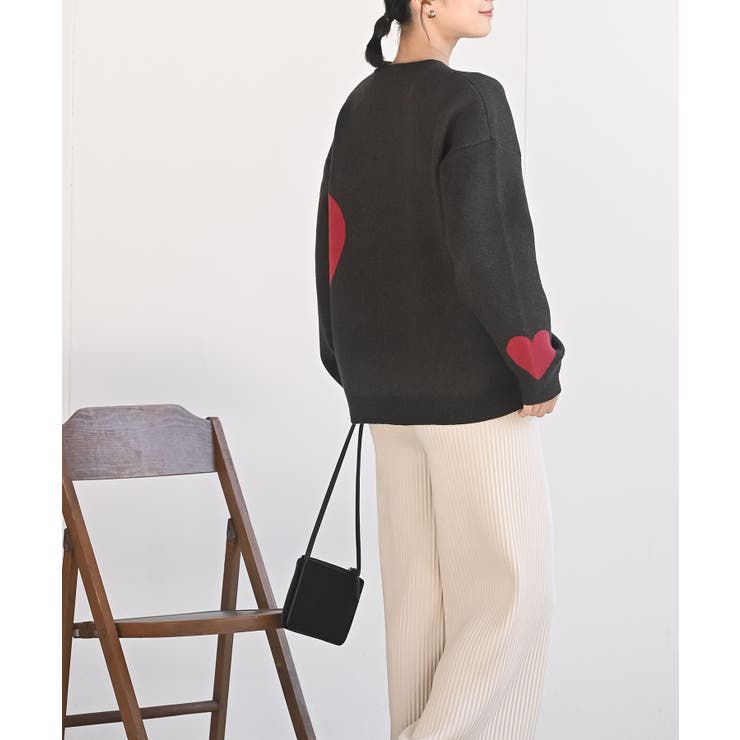 ハートジャガードワイドニットプルオーバー | rps | 詳細画像4 
