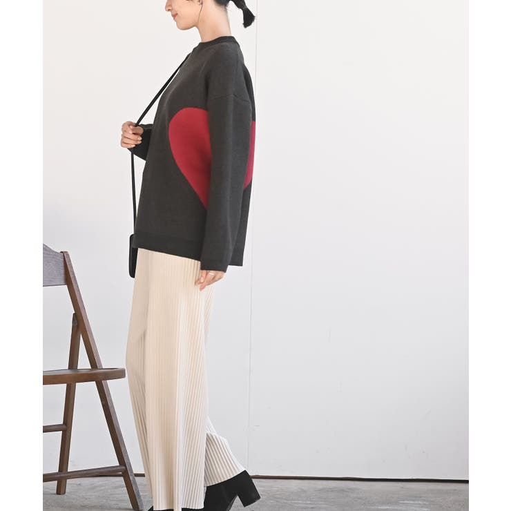 ハートジャガードワイドニットプルオーバー | rps | 詳細画像5 