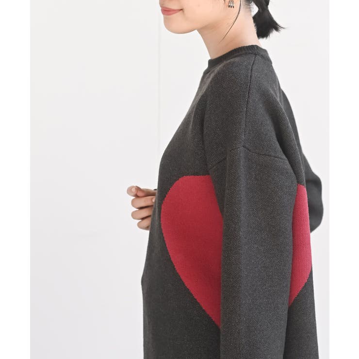 ハートジャガードワイドニットプルオーバー | rps | 詳細画像7 