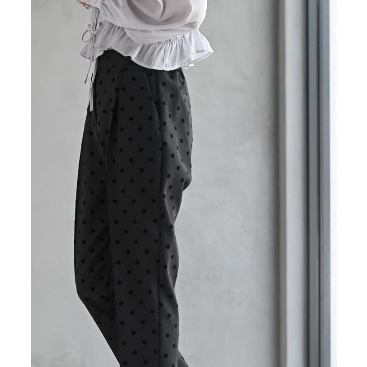フロッキードットテーパードパンツ | rps | 詳細画像23 