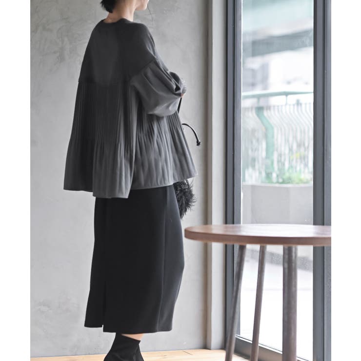 Ａラインプリーツ切替ニットプルオーバー | rps | 詳細画像4 