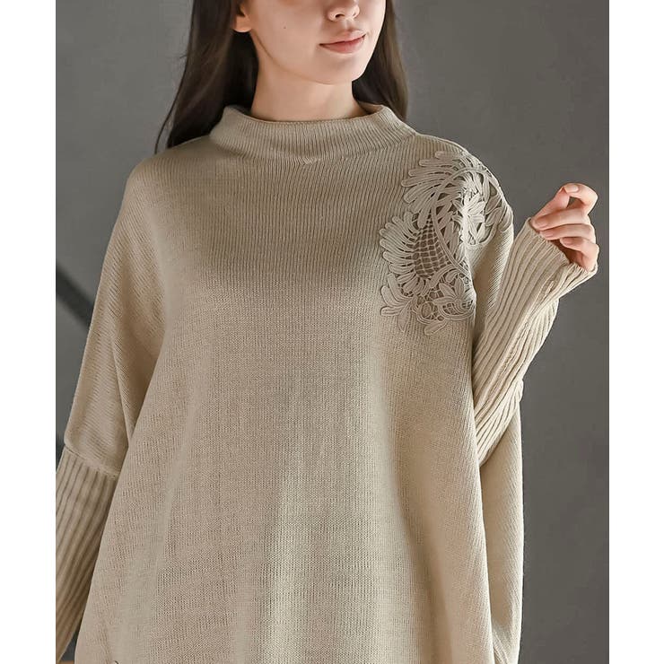 モチーフレースプチハイニットチュニック | rps | 詳細画像6 