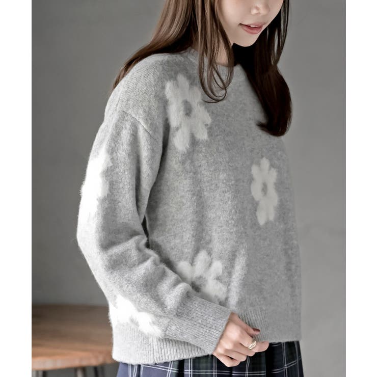 フラワーシャギーニットプルオーバー | rps | 詳細画像17 