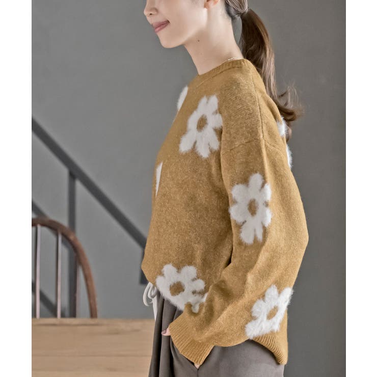 フラワーシャギーニットプルオーバー | rps | 詳細画像23 